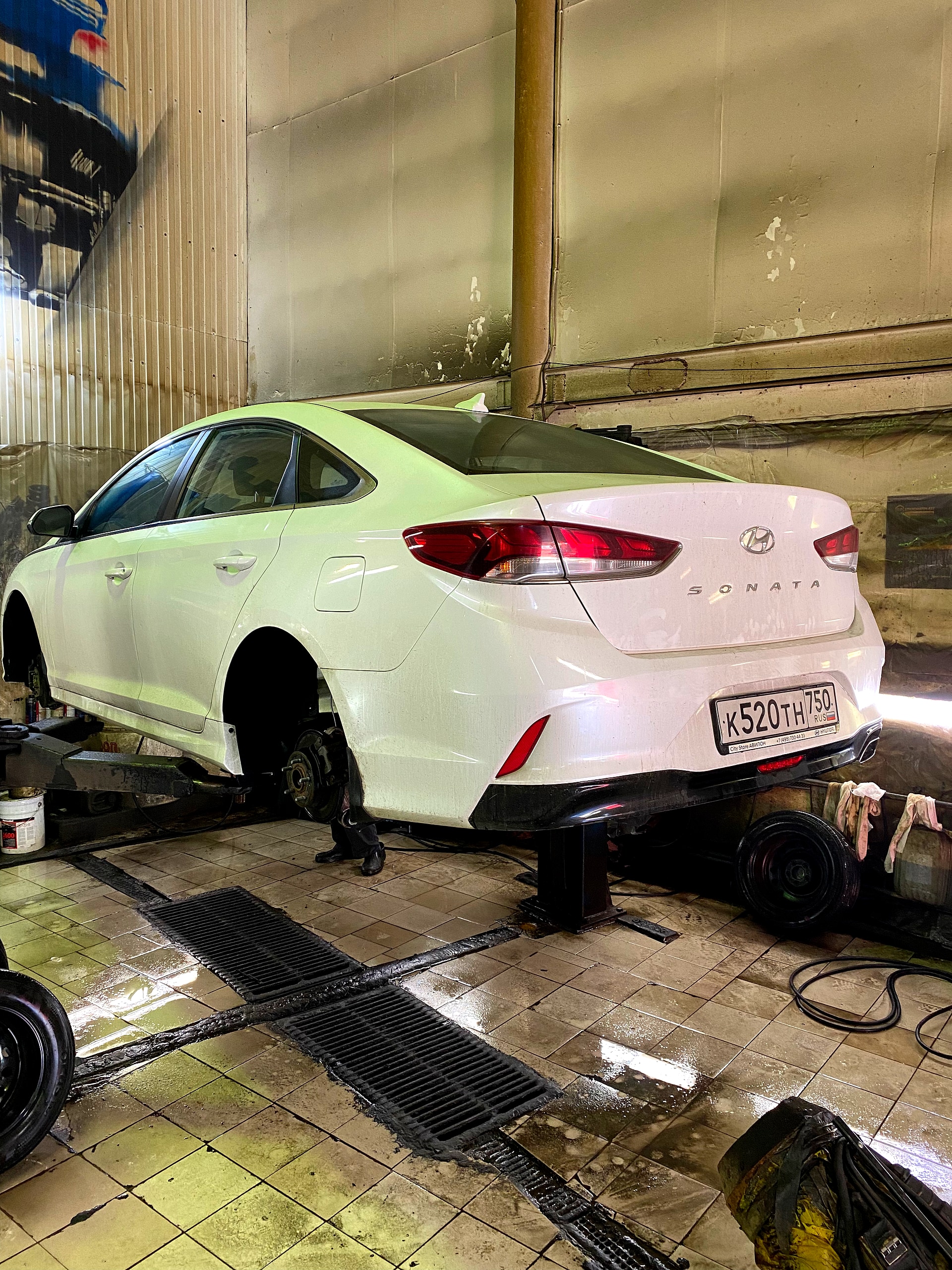 Мойка днища Hyundai Sonata пеной - РБ Групп